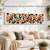 Retro Geometric Bauhaus Canvas Wall Art 12 x 46 Inch