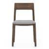 Clarke Solid Wood Dining Chair Set of 2 in Danish Walnut Finish with Vapour Grey Fabric