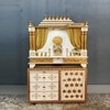 D'Dass Dark Polish Mdf and Sheesham  Wall Hanging Wooden Temple For Pooja