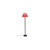 Clyde Orange Fabric Shade Floor Lamp with Black Iron Base