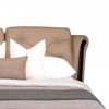 Cambert Premium Leatherette King  Size Bed With Hydraulic Storage (Mushroom Brown Colour)