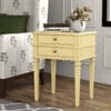 Maze Mango Wood Side and End Table in Yellow Finish