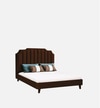 Eliana Engineered Wood Queen Size Non Storage Bed In Honey Oak Finish
