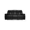 Magna Leatherette Three Seater Manual Recliner in Black Colour