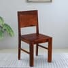 Noguchi Sheesham Wood Dining Chairs in Scratch Resistant Honey Oak Finish Set of 2