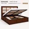 Eshaan Solid Wood Compact King Bed Box Storage Provincial Teak Finish Mattress 72 x 72 Inches