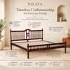 Nilaya Sheesham Wood King Size Non Storage Bed in Honey Oak Finish