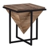 Metalsmith Solid Wood Side Table in Black Powder Finish