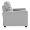 Alvaro Velvet 1 Seater Sofa Grey Color