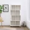 Hexa Engineered Wood Bookshelf Multipurpose Storage Rack in Giant Wood and Frosty White