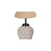 Hattie Beige Jute Glass Table lamp with Iron Base