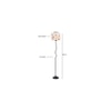 Perla Multi Cotton shade with Iron floor lamp