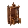 Phiv Sheesham Wood  Prayer Unit in Teak Finish