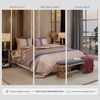 Stoa Paris Comforter for Double Bed, 300TC Premium Satin mium Champagne & Pink