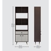 Wisdom Display Unit in Choco Walnut Finish