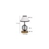 Reign Multicolor cotton Table lamp with Wood & Iron Base