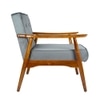 Armari Solid Wood Arm Chair in Grey Color