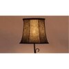 Orina Black Fabric Floor Lamp with Black Iron Base