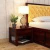 Chinku Solid Wood Bedside Table in Teak Finish