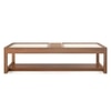Fujiwara Rectangular Solid Wood Coffee Table In Amber Walnut Finish