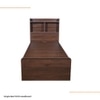 Maverick Engineered Wood Single Bed With Head Board Storage in Columbian Walnut Finish