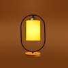 Devansh Yellow Cotton Drum Wooden & Iron Table Lamp -17 Inch Height -E