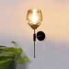 Devansh Metal Electric Wall Light in black Colour with Lavender Shade Count of 1 Light