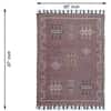 Tribal Moroccan Inspired Boho Rug Burgundy Geometric Tribal Area Rug Size 65 x 87 in