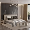 Stoa Paris Super King 5PC Satin Bedding Set  5PC Ivory White-Deep Black