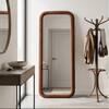 The Artment Unbreakable Brown Square Puff Floor Mirror (160 x 60) cm