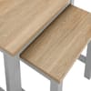Wynmist Nesting Side Table Natural Mango Wood Top Grey Base