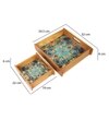 Mystic Mandala Wooden Tray Set – Set of 2