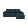 Apollo Sofa (Colour : Indigo Blue, Cushion : Hard, Back Type : Regular, Seating Capacity : Right Aligned 2 Seater + Right Aligned Chaise + Ottoman)