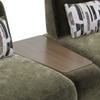 Soho Fabric Sofa With Modular Wood Top Table In Fern Fabric