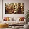 The Castle Decor Jesus Christ Last Supper Wall Art Framed Painting 27x48 Inch (Style 2)