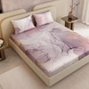 Stoa Paris 300TC UltrSatin King Bedsheet Set Satin King Lavender, Peach Gold