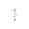 Lochlan Multicolour Fabric Shade Floor Lamp with Black Iron Base