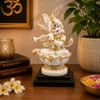 Devotional Celestial Melody Krishna Statue in White Colour