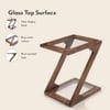 Zeta Solid Wood Side Table in Teak Finish