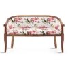Florence Loveseat 2 Seater In Teak Finish With Caramine Cassia Fabric Colour