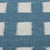 Jaipur Rugs Soft Optical Geometric Wool Dhurrie Rug Blue 6x8 ft
