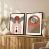 The Castle Decor Boho Abstract Botanical Wall Art Set of 2 Design 12 11x17 Inch