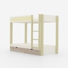 Play Date Single Size Bunk Bed in White and Oak
