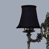 Devansh Gold Antique Wall Mounted Lamp With Black  Cotton Shade