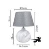 Marble Print Table Lamp Grey Sophisticated Design