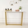Linden Console Table in Stainless Steel Mirror Gold Finish