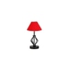 Nylah Red cotton Table lamp with Iron Base