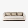 Avarna Stainless Steel Three Seater Sofa in Brown Colour