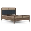 Hanoi Solid Wood Cane Queen Size Non Storage Bed In Davis Plus Colour
