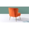 Crimson Fabric Accent Chair in Orange Colour